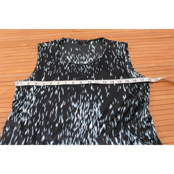 Theory Rikyo Tank Top S Ruffled Black Indigo‎ silk Peplum career lux artsy - Picture 8 of 9